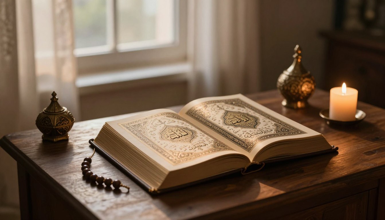 شخص يتلو أذكار الصباح والمساء - دليل عملي مع الشرح