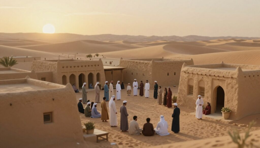 مشهد رمزي لمكة المكرمة زمن الولادة