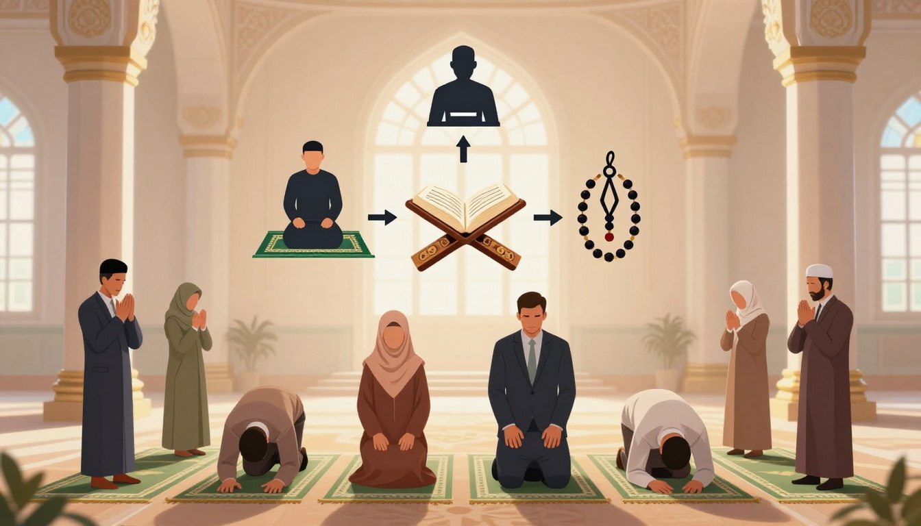 أركان الصلاة وواجباتها وسننها بطريقة مبسطة